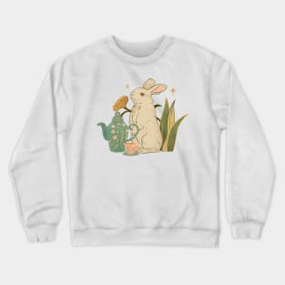 Tea Party with Rabbit Crewneck Sweatshirt